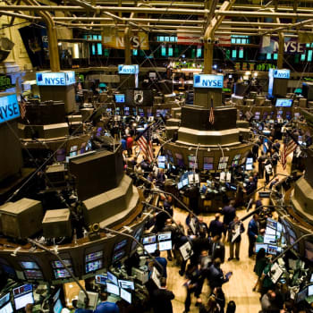 Šok na newyorské burze po kolapsu Lehman Brothers (15. 9. 2008)