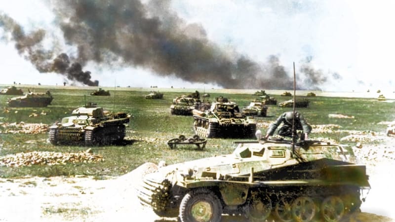 Obklíčení provedly německé tankové svazy