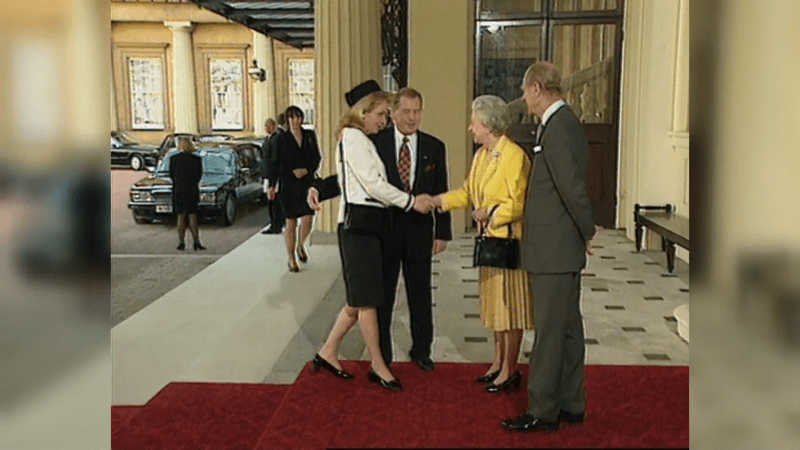 Dagmar Havlová, Václav Havel a královna Alžběta II. 