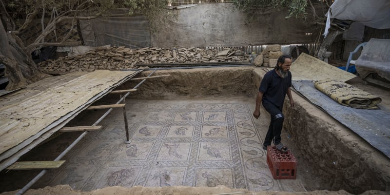 Vzácná mozaika v Pásmu Gazy
