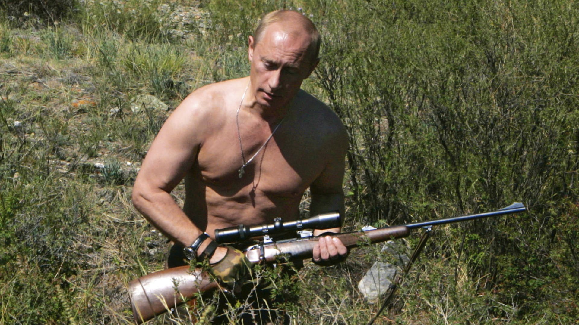 Vladimir Putin a jeho propagandistické snímky