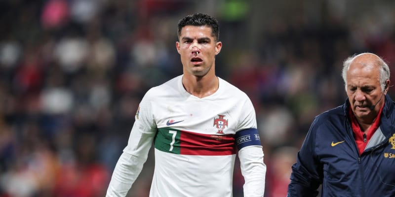 Drsný zápas Česka s Portugalskem. Krev prolili Cristiano Ronaldo i Patrik Schick