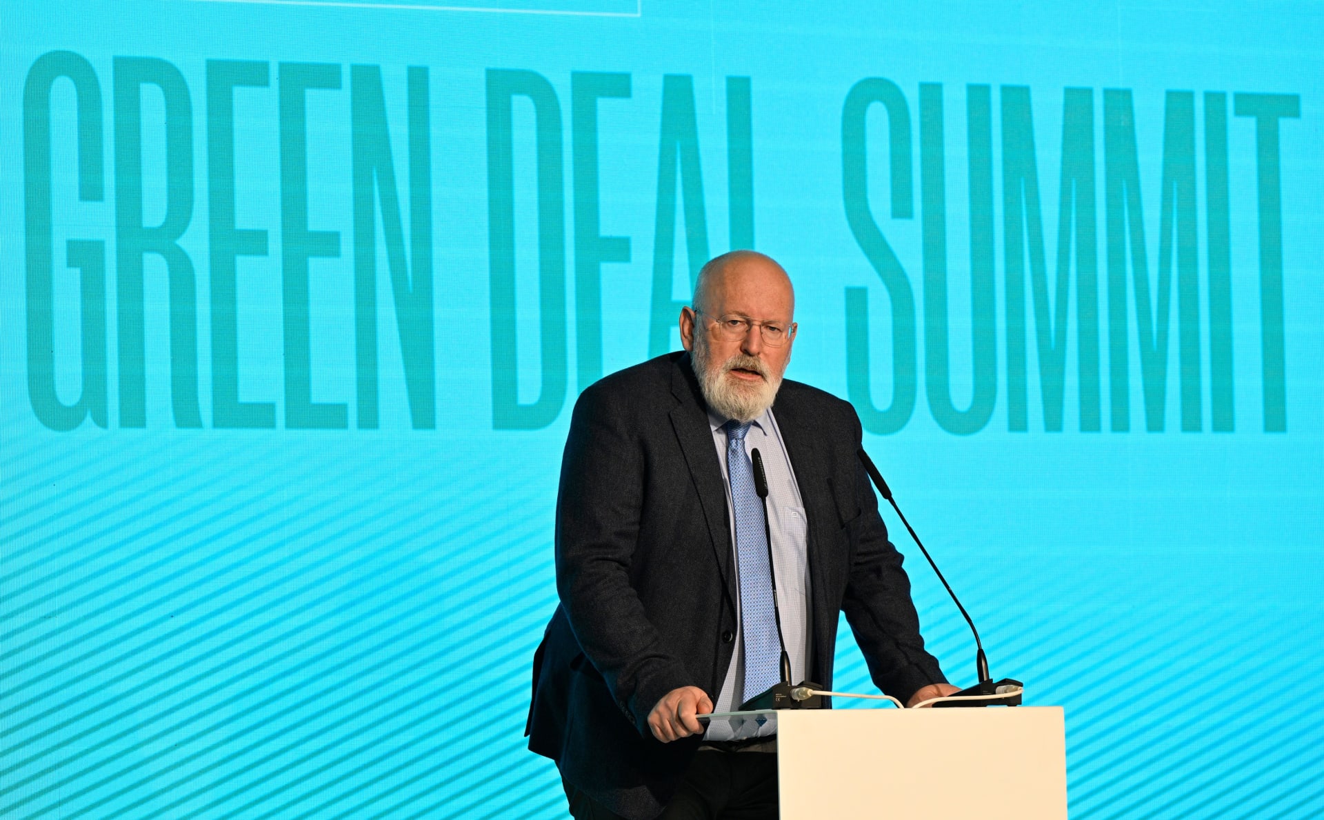 Místopředseda Evropské komise Frans Timmermans vystoupil na Green Deal summitu v Praze. (26.09. 2022)