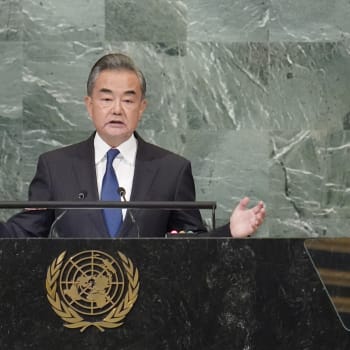 Čínský ministr zahraničí Wang I během Valného shromáždění OSN