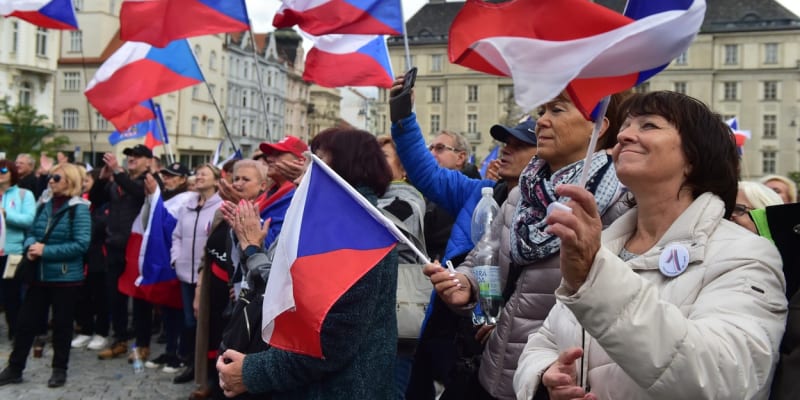 Protivládní demonstrace v Brně