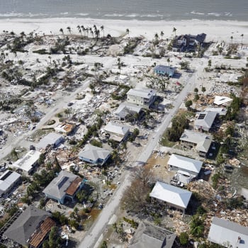 Následky hurikánu Ian ve Fort Myers na Floridě. Snímek z 29. září 2022