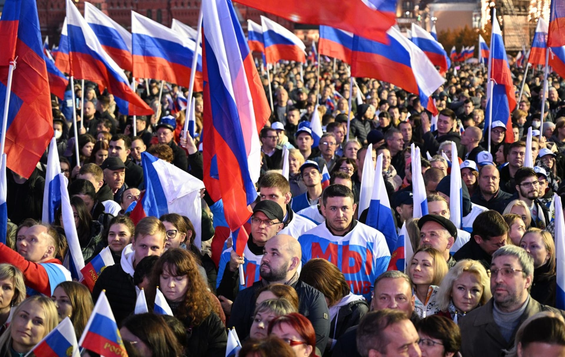 Oslava anexe čtyř ukrajinských oblastí na Rudém náměstí v Moskvě
