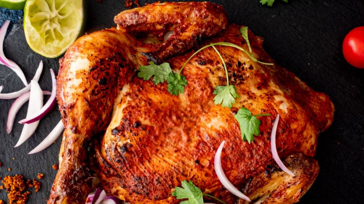 Tandoori chicken  Indické kuře tandoori pečené v troubě