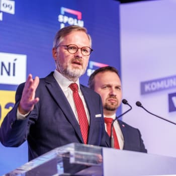 Premiér a šéf ODS Petr Fiala ministr práce a sociálních věcí a předseda KDU-ČSL Marian Jurečka