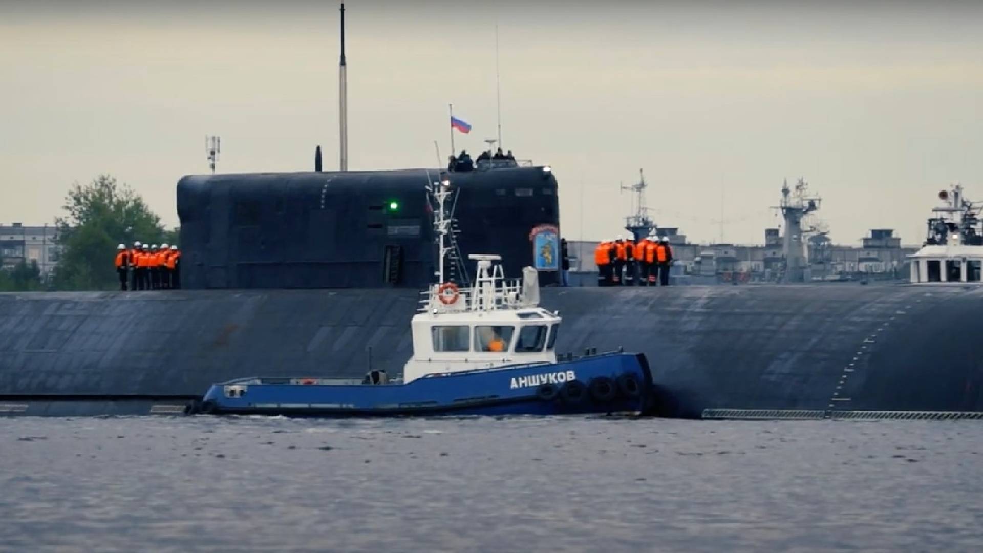 Jaderná ponorka Belgorod v Severodvinsku