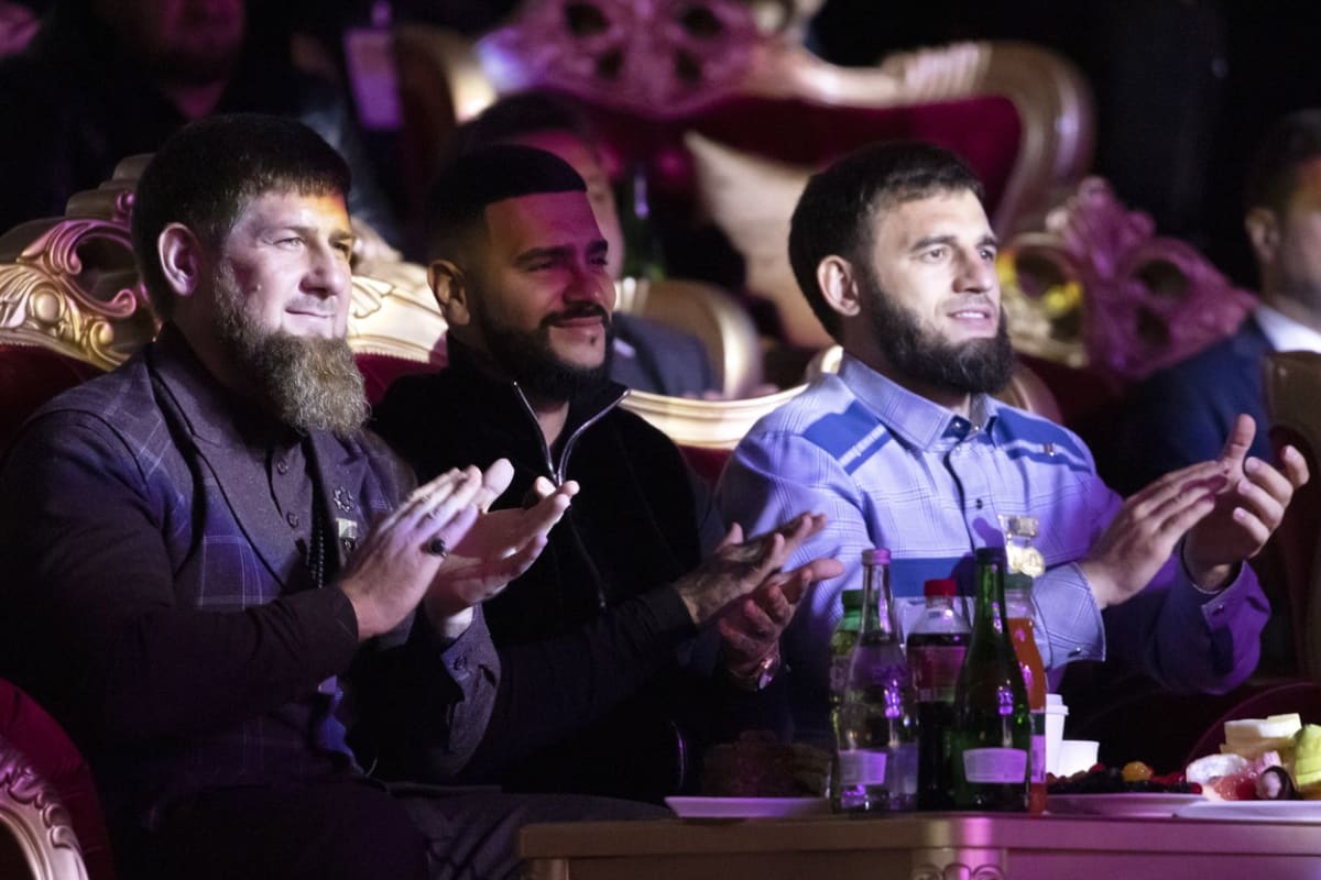 Ruský rapper Timati ve společnosti prezidenta ruské autonomní republiky Čečenska Ramzana Kadyrova