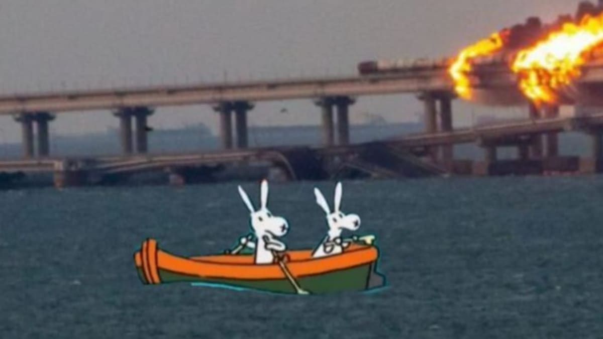 Podle vtipálků mohou za výbuch Kerčského mostu Bob a Bobek.