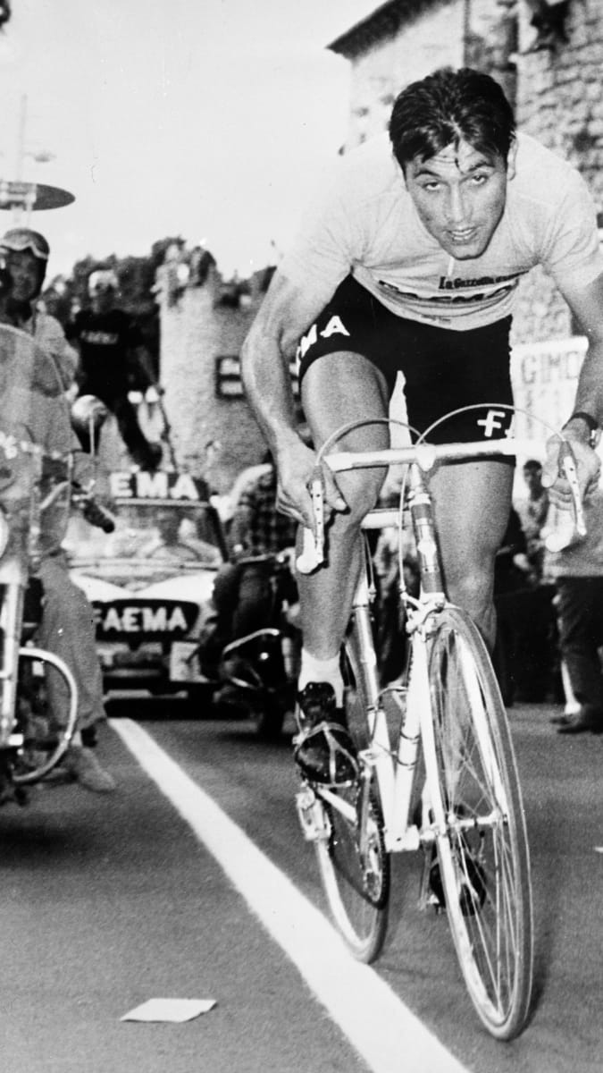 V roce 1967 vyhrál Eddy Merckx náročnou 12. etapu Caserta–Blockhaus s téměř minutovým náskokem.