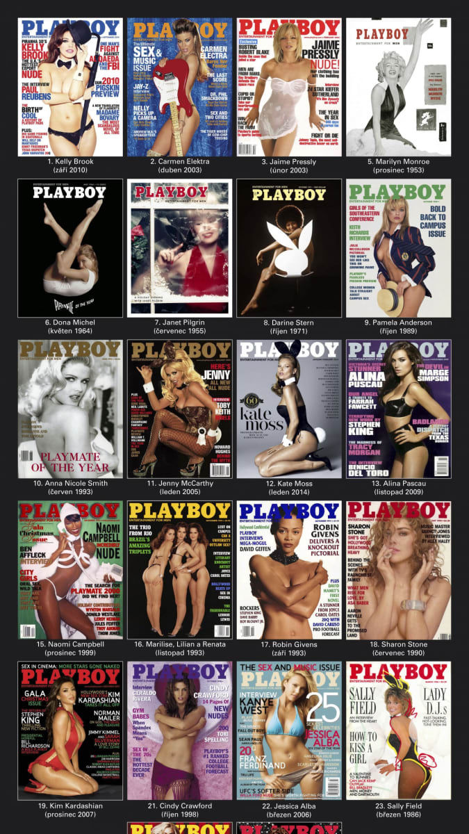 Obálky Playboye USA, které měly největší úspěch.