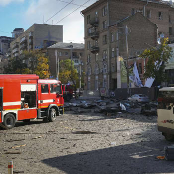 Následky ruského ostřelování Kyjeva, 10. října 2022