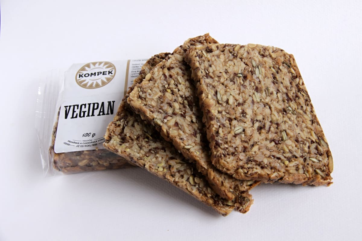Veganský chléb z pekárny KOMPEK