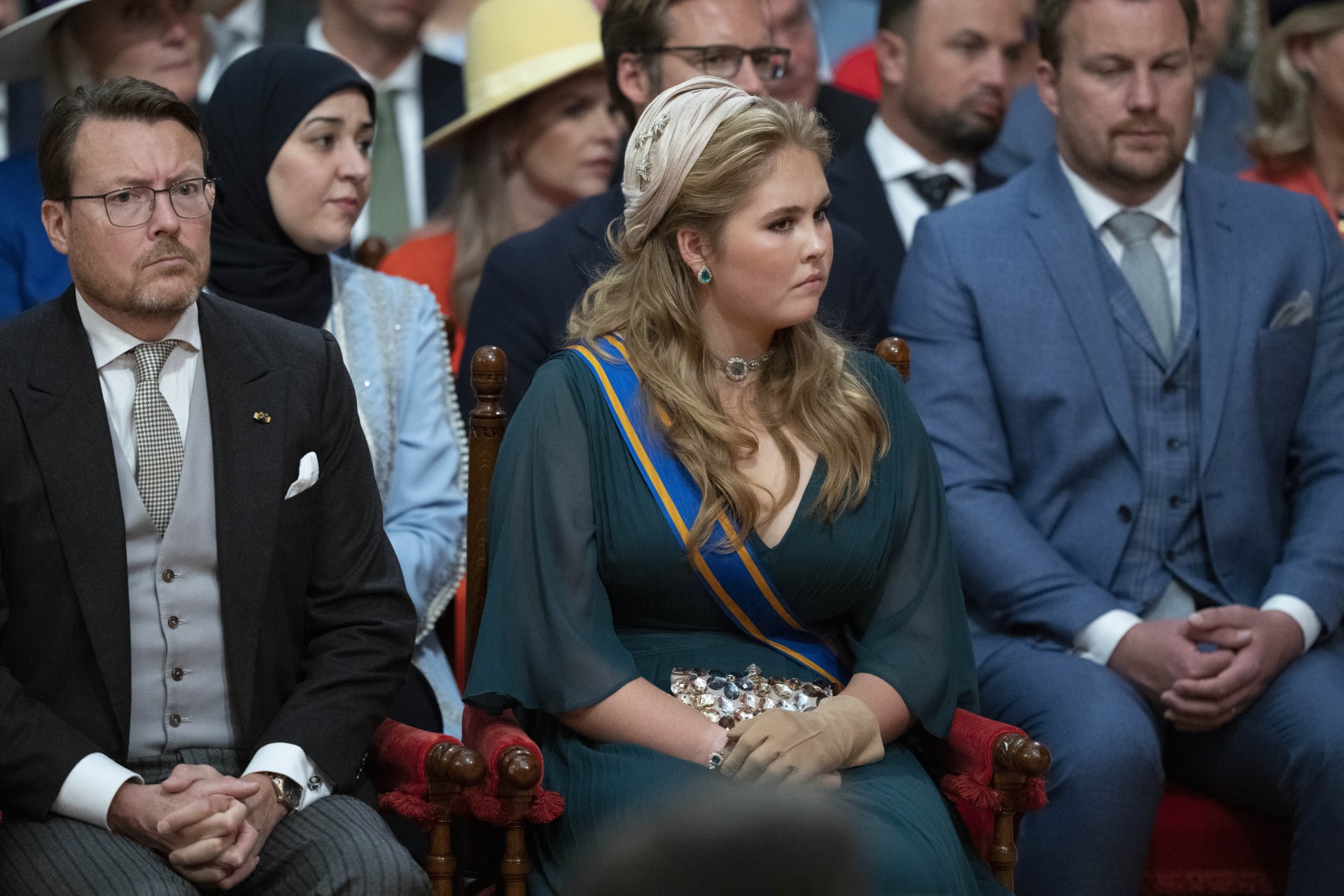 Nizozemská princezna Amalia během zahájení Parlamentního roku v Královském divadle v roce 2022