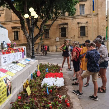 Památka na zesnulou maltskou novinářku