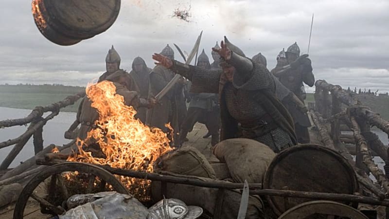 Fotka z bitevní scény z filmu Ivan Hrozný (2009)
