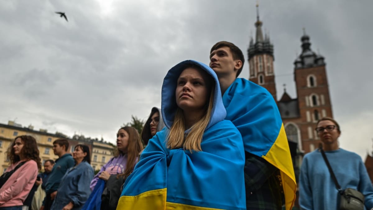Ukrajinci v Polsku si v září připomněli 200. den ruského teroru (11. 9. 2022).
