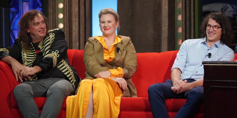 Tomáš Matonoha, Tereza Černochová a Jan Váňa v Show Jana Krause.