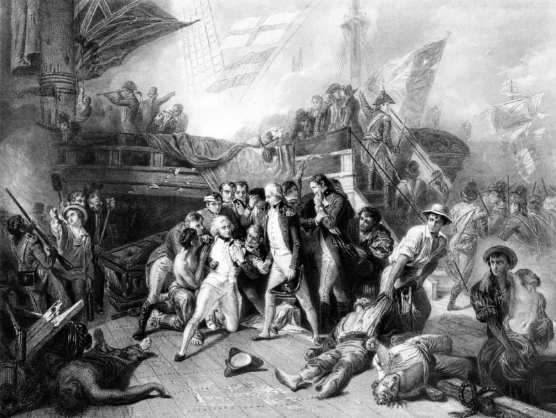 Výjev z bitvy u Trafalgaru