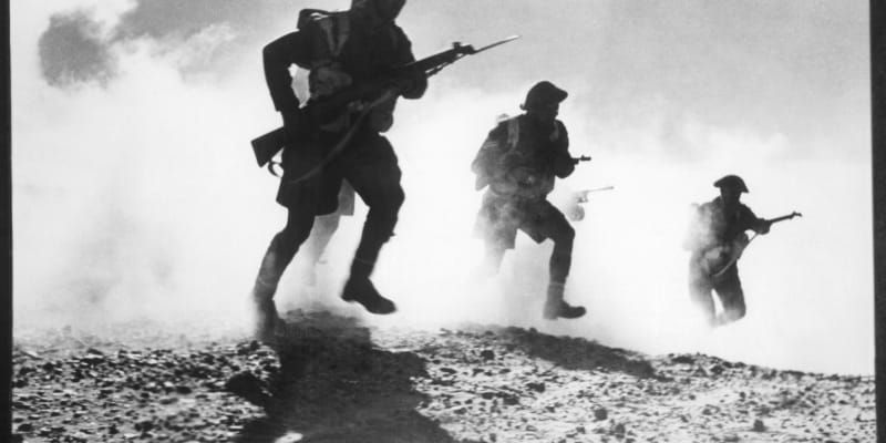 Spojenecká pěchota u El Alameinu