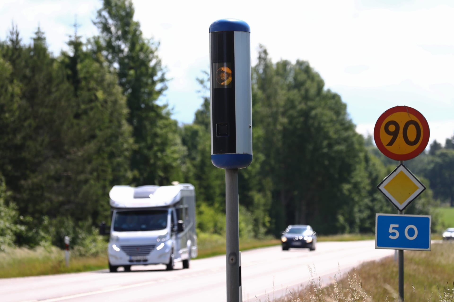 Radar na měření rychlosti ve Švédsku (ilustrační foto)