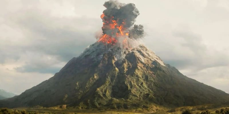 Popis erupce připomíná sopečnou zkázu z Pána prstenů