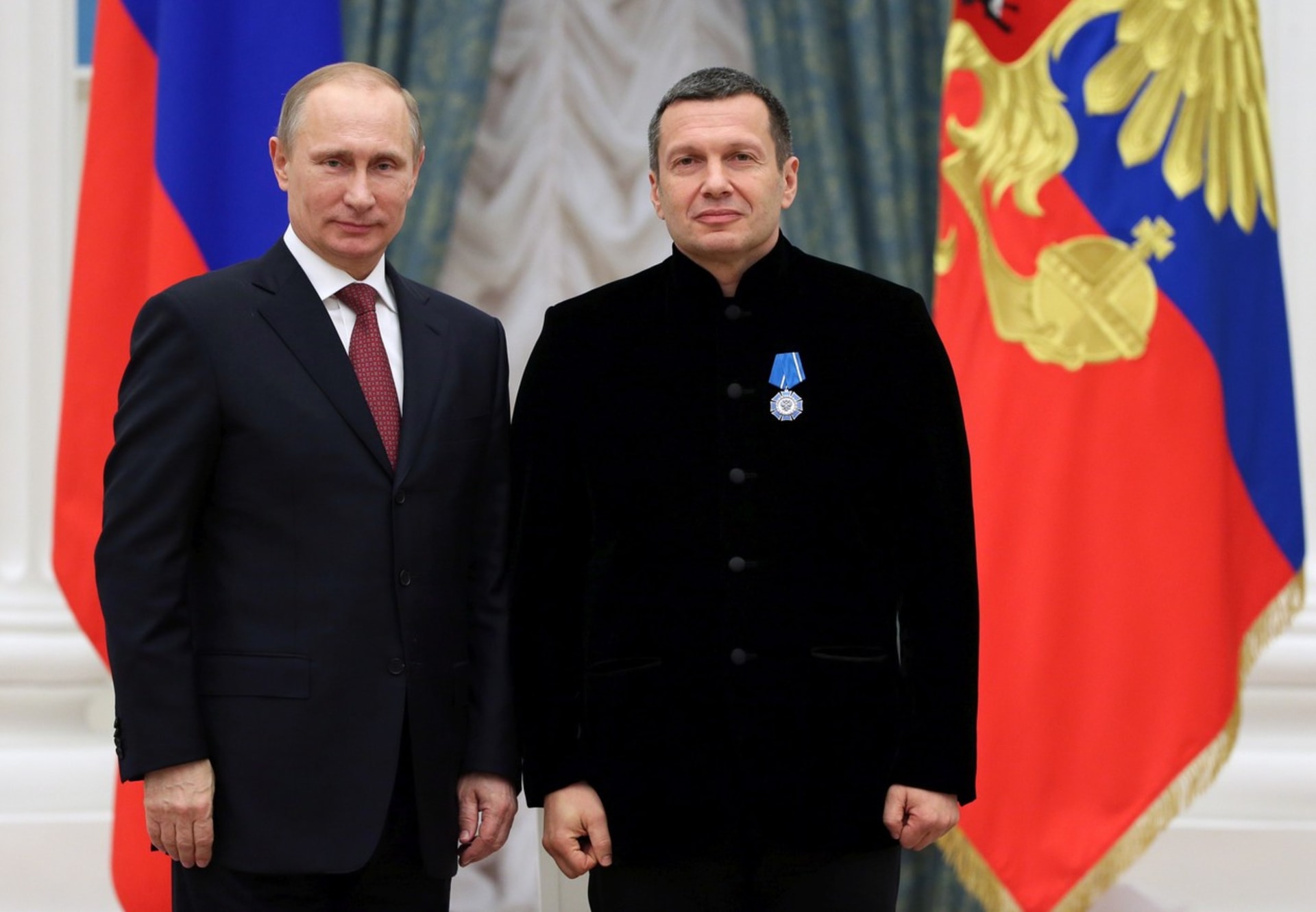 Vladimir Putin a Vladimir Solovjov v roce 2013