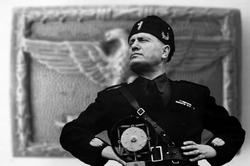 Italský diktátor Benito Mussolini.
