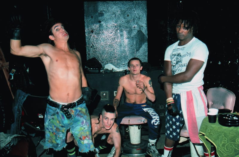 Kapela RED Hot Chilli Peppers. Zprava D. H. Peligro, Michael „Flea“ Balzary, John Fruscianete a Anthony Kiedis