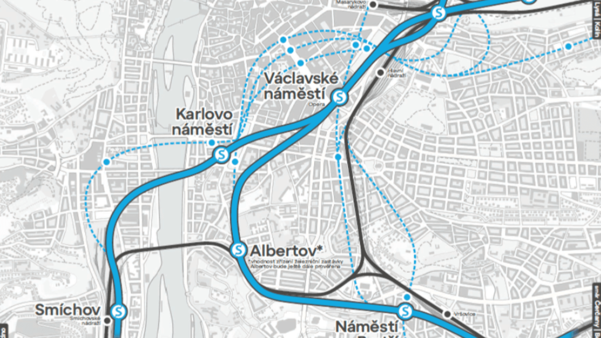 Plán pražského metra S