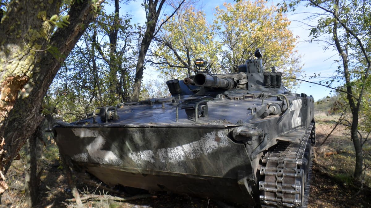 Obojživelné bojové vozy pěchoty na pásech BMP.