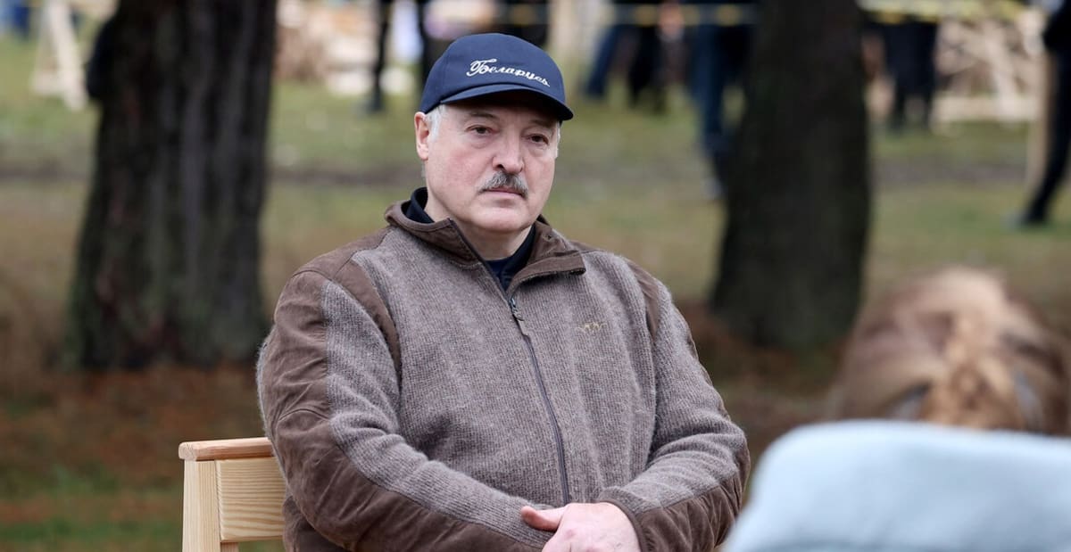Běloruský prezident Alexandr Lukašenko znovu vyrazil štípat dříví.
