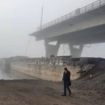 Antonovský most je znovu zničený. (11. listopadu 2022)