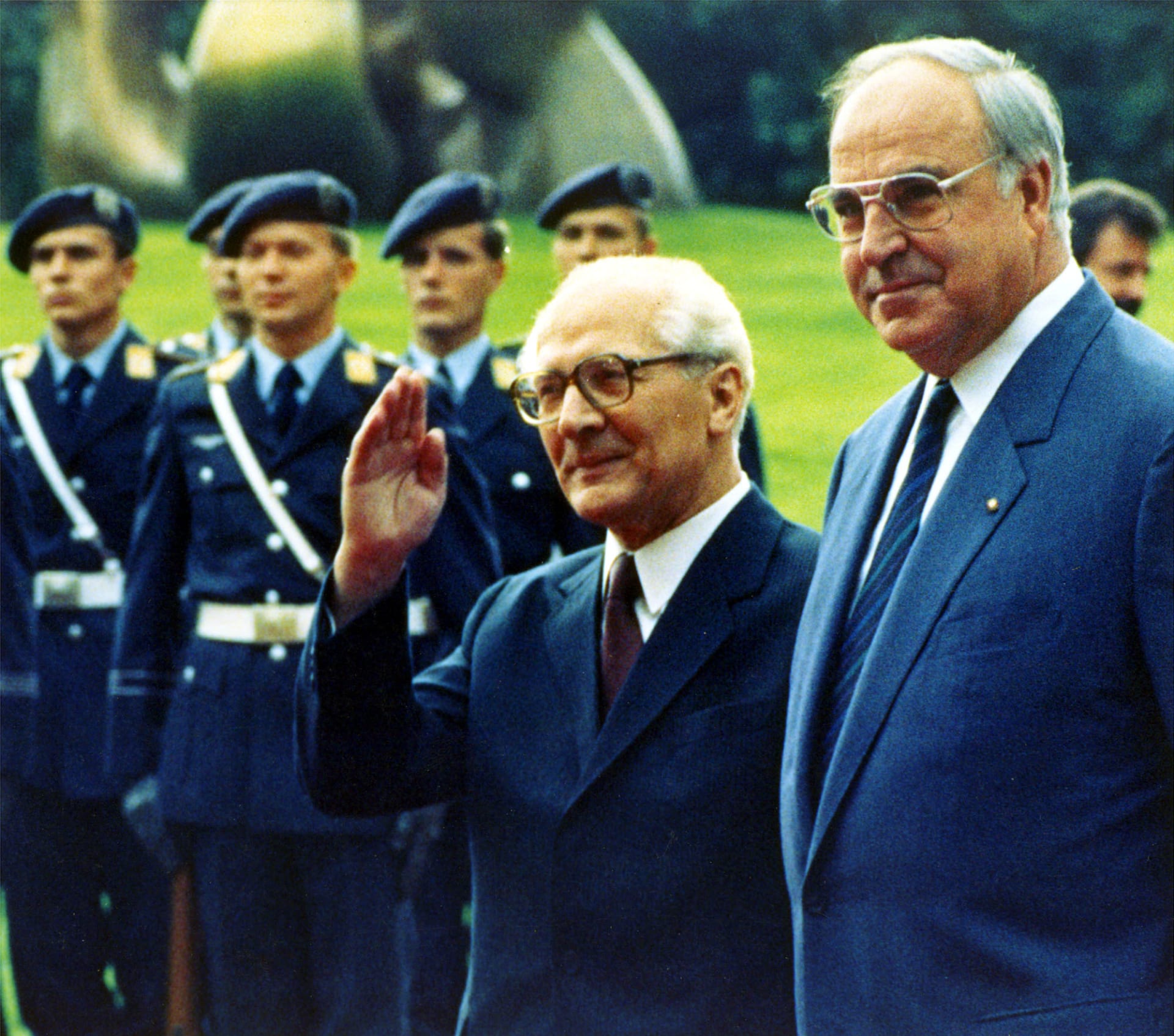 Erich Honecker a Helmut Kohl