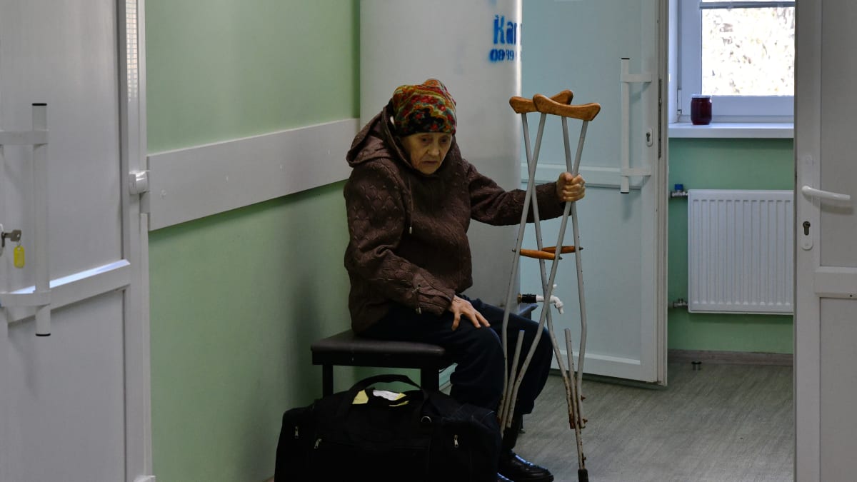 Pacientka v ukrajinské nemocnici