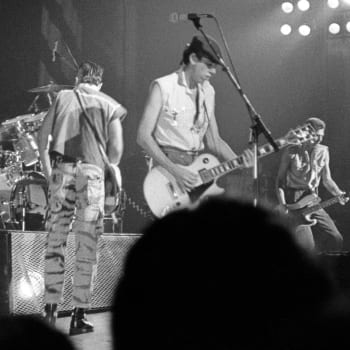 Terry Chimes, Keith Levene, Mick Jones a Paul Simonon ze skupiny The Clash