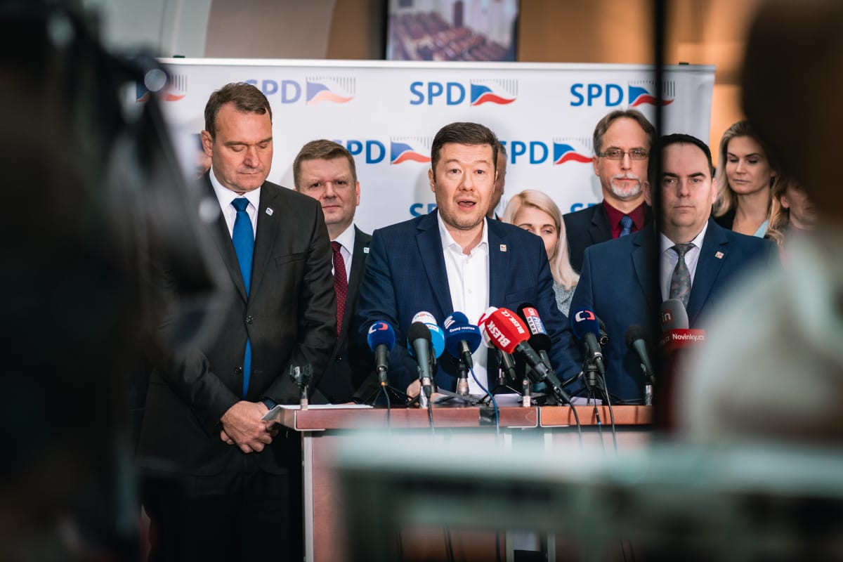Tisková konference poslaneckého klubu hnutí SPD, 13. listopadu 2022