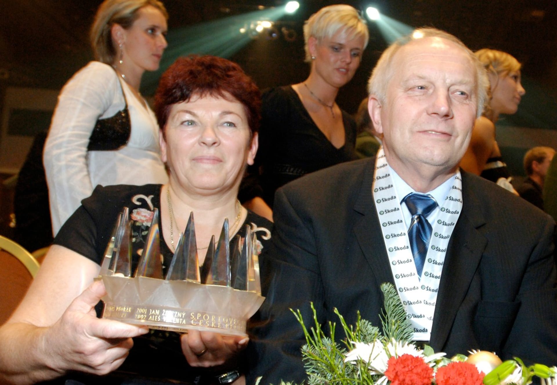 Jaromír Jágr starší s manželkou Annou