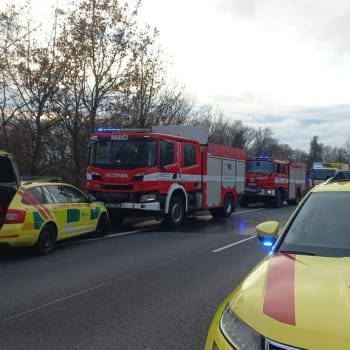 Nehoda na hlavním silničním tahu u Slavkova u Brna