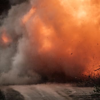 Výbuch protitankové miny u Lymanu v Doněcké oblasti