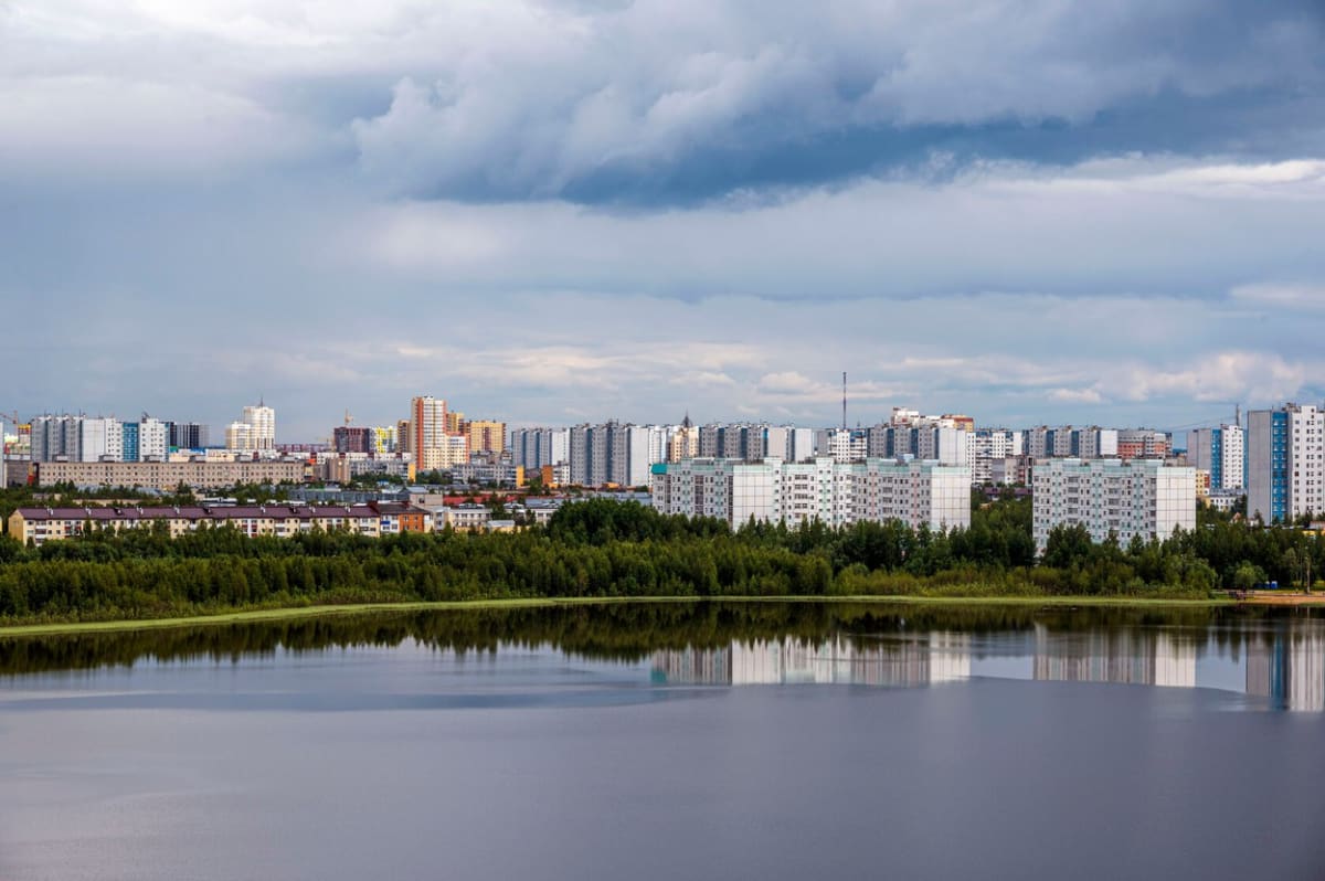 Ruské město Nižněvartovsk na Sibiři