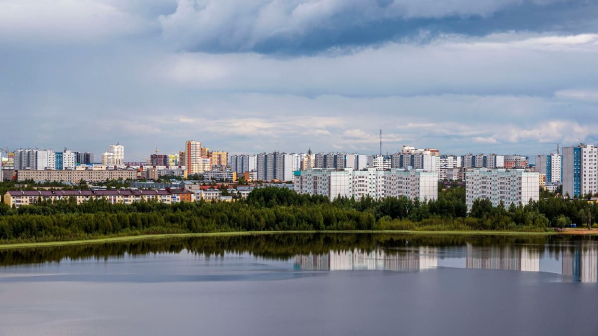 Ruské město Nižněvartovsk na Sibiři