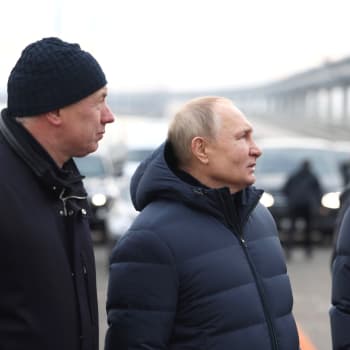 Putin podle ruských médií přijel na kontrolu Kerčského mostu.