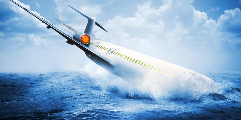 Pád letadla do vody (ilustrační foto)