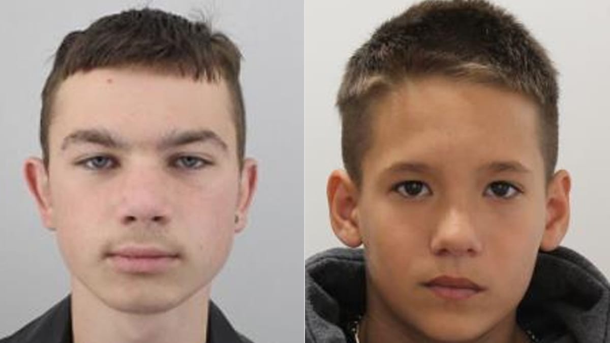 Policie pátrá po 15letém Miroslavovi (vlevo) a 12letém Gabrielovi (vpravo).