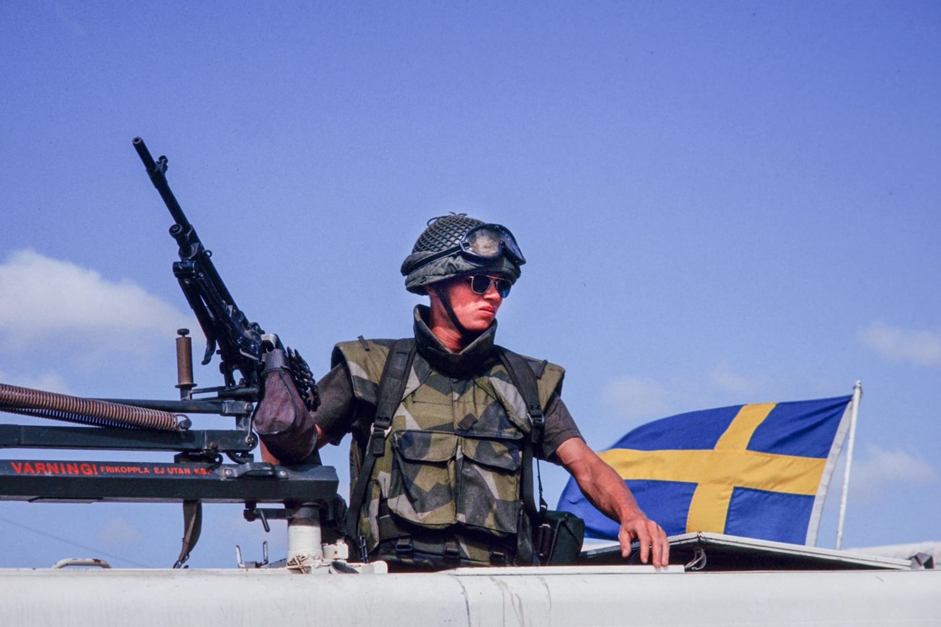 Švédský příslušník sil OSN na letišti v Mogadišu