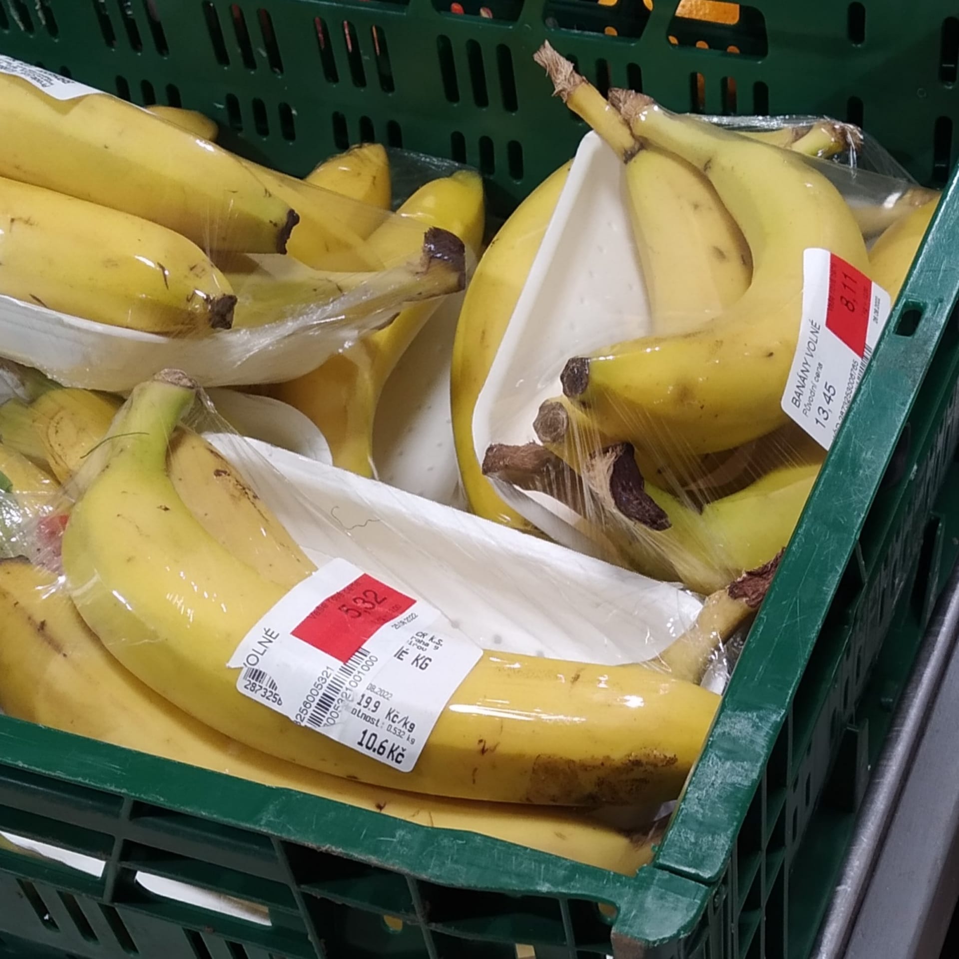 Jako nejbizarnější obal byly zvoleny balené banány